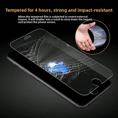 3pcs Universal Tempered Glass Screen Protector, 9H Hardness Anti-Scratch Bubble-Free, HD Clear Bulk Pack For All iPhone Smartphones