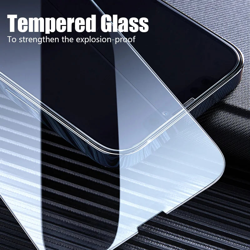 1-4Pcs Tempered Glass For iPhone 17 16 Pro Max 14 15 Plus 11 12 13 Mini SE 2020 2022 Screen Protector for iPhone Air XR X XS Max