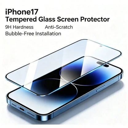 3pcs Universal Tempered Glass Screen Protector, 9H Hardness Anti-Scratch Bubble-Free, HD Clear Bulk Pack For All iPhone Smartphones