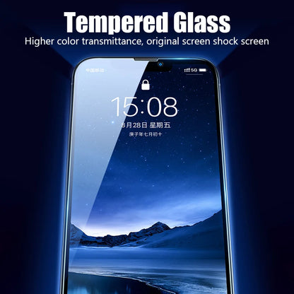 1-4Pcs Tempered Glass For iPhone 17 16 Pro Max 14 15 Plus 11 12 13 Mini SE 2020 2022 Screen Protector for iPhone Air XR X XS Max